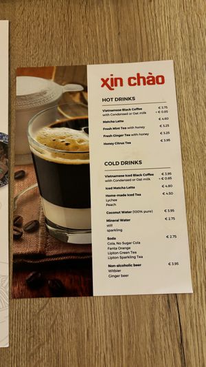 Drinks menu   at Xin Chao in Utrecht