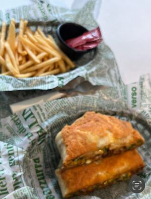 Crunchwrap and fries. My favorite!  at Cactus - 켁터스 멕시칸그릴 in Busan