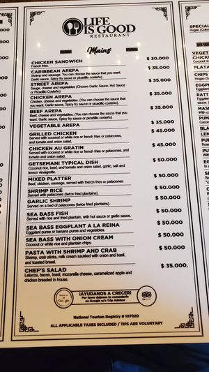  at Life is Good Restaurant Cartagena in Cartagena