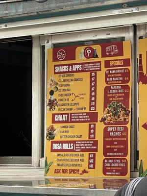 Veg options   at Paradise Street Eats - Food Truck in Detroit
