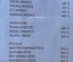 Vegan menu   at Food In Box in Antalya