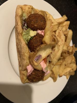 Falafel gyro wrap  at Yeeros - Wexford Street in Dublin