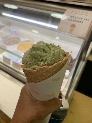 Pistachio ice cream✌🏽❤️  at Kate's Ice Cream in Portland