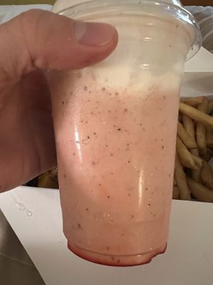 Strawberry milkshake  at Kind Burgers in San Antonio