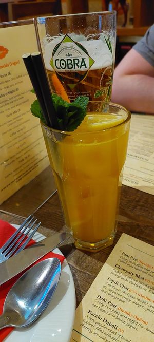 Mango mule at Sanskruti Restaurant in Manchester