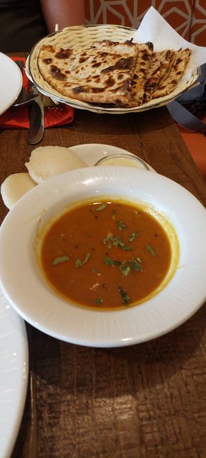 Rice dumpling with curry at Sanskruti Restaurant in Manchester