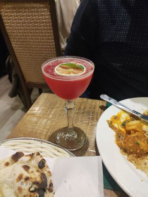 Curry mile cocktail at Sanskruti Restaurant in Manchester