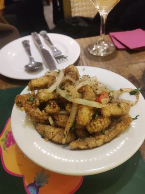 Salt and pepper baby corn at Sanskruti Restaurant in Manchester