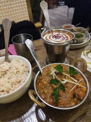 Curries at Sanskruti Restaurant in Manchester