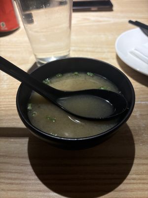 Miso soup   at Taku Sushi & Ramen in Niagara Falls