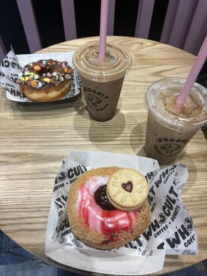 Jammy dodger donut  at Whocult in Cardiff