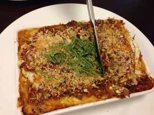 lasagna!! at Veggie Cafe in Kyoto