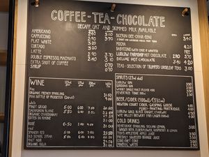 Drinks menu at Bill's Kitchen Ludlow in Ludlow