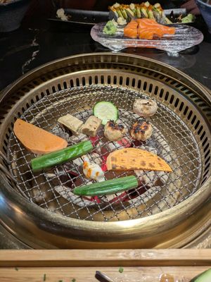 Veg, plus mock meats at GUYSHI Bar + BBQ in Sheffield
