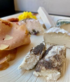 Cheese and cold cuts platter at Fermaggio Bistrot & Store in Rome