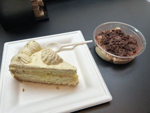 lemon cake and tiramisu  at Fermaggio Bistrot & Store in Rome