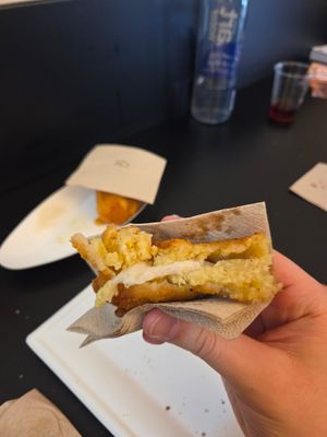 Cheese filled croquette at Fermaggio Bistrot & Store in Rome