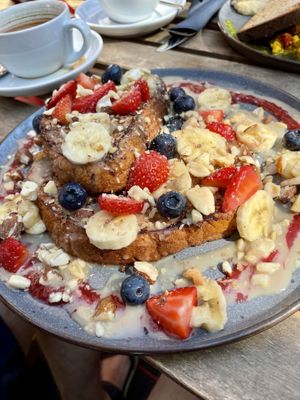 French toast with a lot of fruits   at Kiwi Corner  in Mainz
