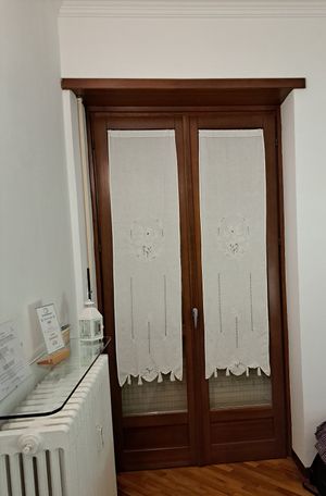 Doors to the balcony at Un Buon Inizio in Turin