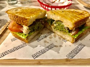 Falafel sandwich  at Art Market - Yas Bay in Abu Dhabi