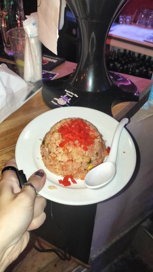 Vegan chahan at The Fire Bar in Osaka