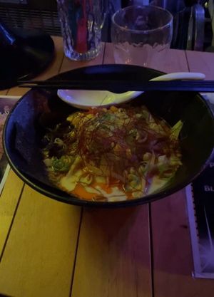 Fire no tonkotsu ramen  at The Fire Bar in Osaka