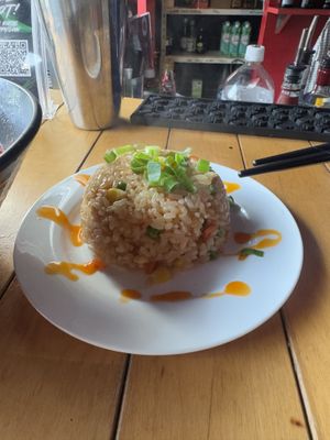 Fried rice side  at The Fire Bar in Osaka
