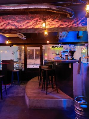 Counter at The Fire Bar in Osaka