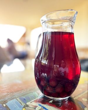 Homemade cherry compote at Machanents House — Մաչանենց տուն in Vagharshapat