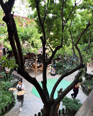 View from the second floor of the restaurant at Machanents House — Մաչանենց տուն in Vagharshapat