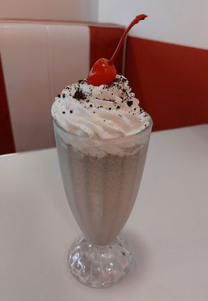 Oreo® Milkshake 奧利奧奶昔 (All milkshake are vegan.) at Yau Veggie Diner in New Territories