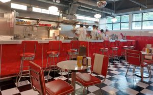Interior at Yau Veggie Diner in New Territories