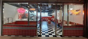 Shop front at Yau Veggie Diner in New Territories