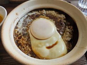 Vegetarian Minced Beef Clay Pot Risotto 素窩蛋免治牛肉煲仔飯 (Photo by Jenny Tang) at Veg-Mind in Hong Kong Island