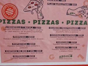 Pizzas at Angolo Pizza Napolitana  in Mexico City