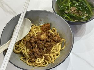 Minced meat dan dan noodles  at Vegan Natural Bakery - 天然素食 in Central Singapore