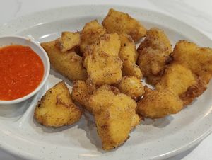 fried lionmane mushroom (seaweed flavour) at Vegan Natural Bakery - 天然素食 in Central Singapore