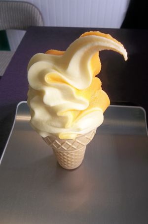 Pineapple Orange swirl. The pineapple is especially divine! at Surely Sweet in Ocean Shores