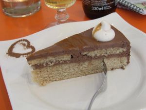 Choco toffee cake at Cafe Gleichklang in Hannover