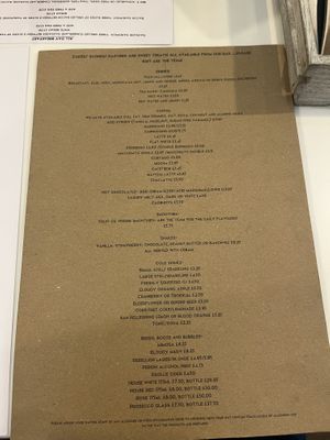 Drinks menu  at The Cape in Beaconsfield