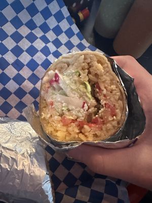 Veggie burritoos  at Taqueria Los Tres Figgies 2 in Ocean Shores
