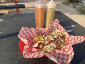 Tres tacos veganos!   at Taqueria Los Tres Figgies 2 in Ocean Shores