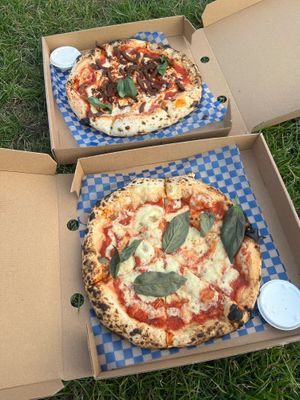 Pizzas at The Portland Arms in Cambridge