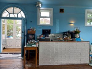 Coffee bar with vegan pastries at Boon Cafe in Croydon