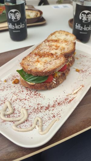 Scrambled tofu sandwich at El Michi del Puerto in Tenerife