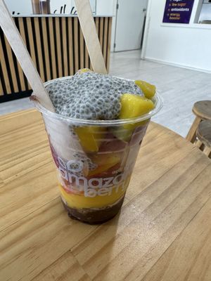 Smaller sized bowl topped to the brim - paid about $18  at Amazon Berry in Randwick