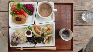 Lunch plate at Zeal in Miyazaki