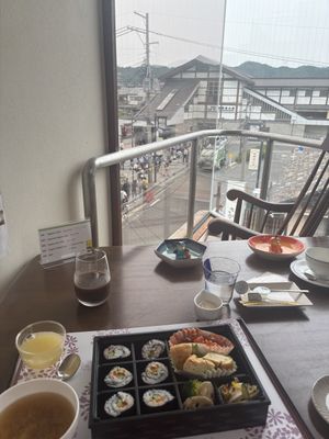 Bento with a view  at M's Bento in Kyoto