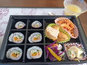 Bento box at M's Bento in Kyoto