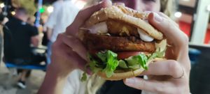 Veggie Tower Burger at Munchies Street Food in Ayia Napa